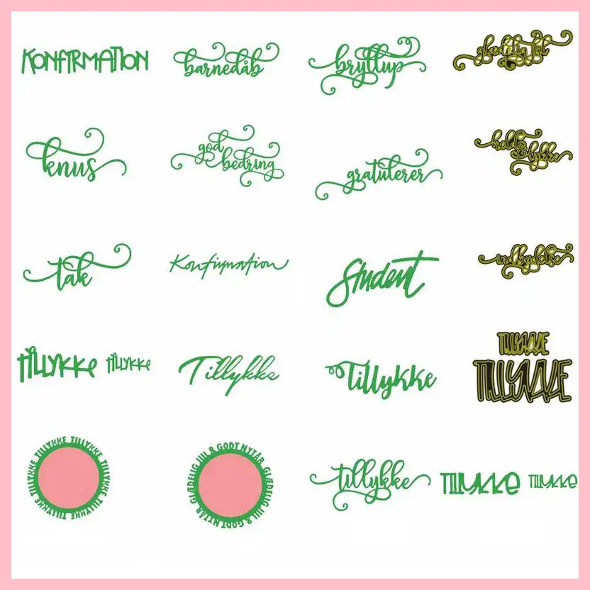Common Danish Words Cutting Dies Stencil DIY Card Album Embossing Crafts Scrapbooking Template New Dies For 2019
Common Danish Words Cutting Dies Stencil DIY Card Album Embossing Crafts Scrapbooking Template New Dies For 2019