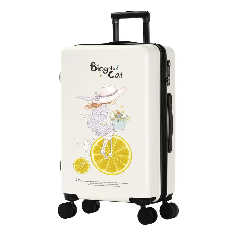 

GraspDream Cute Cartoon Student Rolling Luggage Spinner Children Trolley Suitcase Wheels Kids Carry On Travel Bag Hardside Trunk