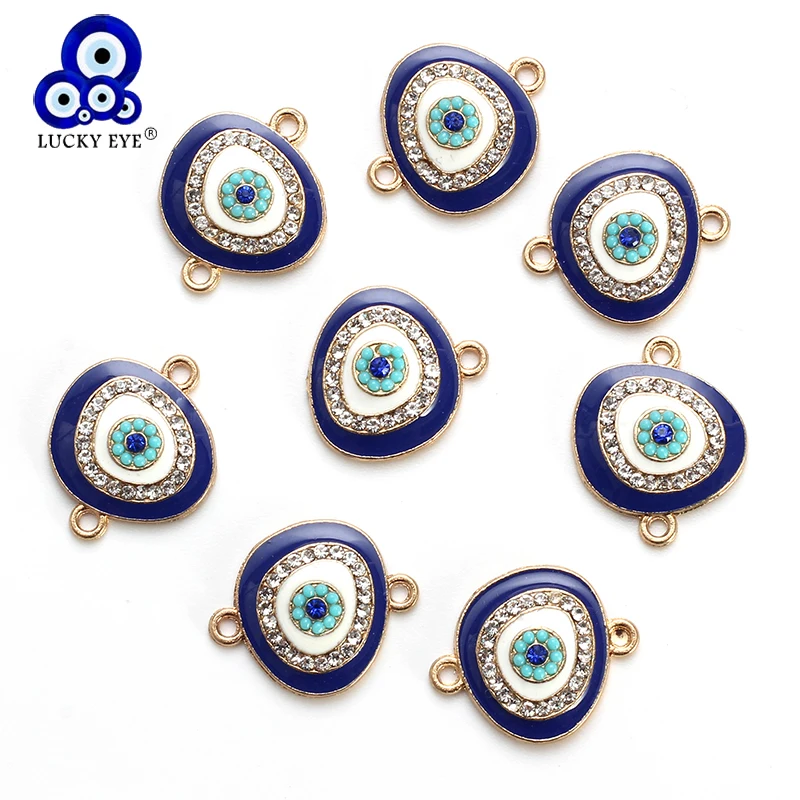 Lucky Eye 10pcs/lot Evil Eye Charms Connectors For Choker Necklace Bracelet & Bangle Jewelry Accessories Findings EY3187
Lucky Eye 10pcs/lot Evil Eye Charms Connectors For Choker Necklace Bracelet & Bangle Jewelry Accessories Findings EY3187