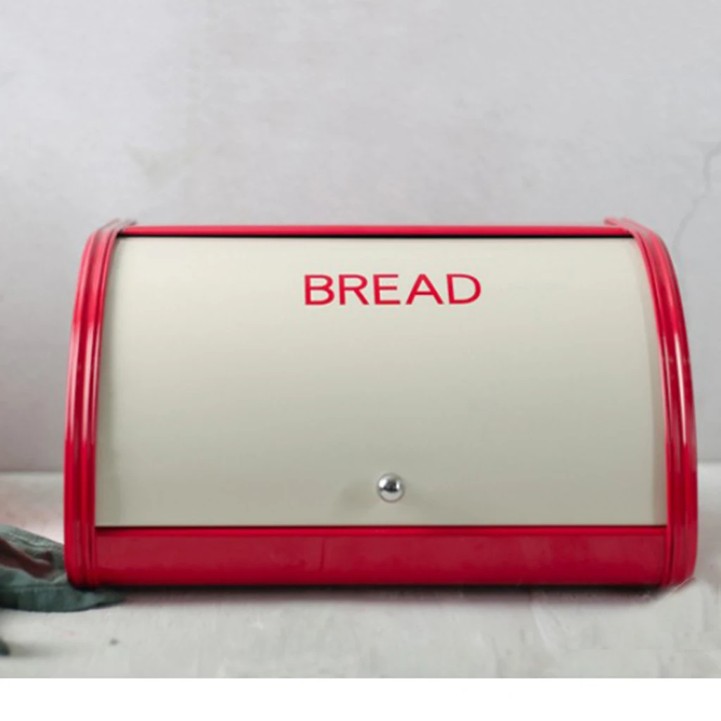 Red Bread Box Countertop Bread Storage Bin Metal Bread Box Food Container Red Bread Box Countertop Bread Storage Bin Metal Bread Box Food Container