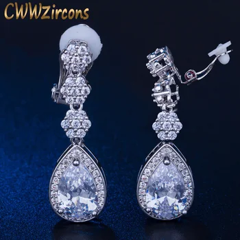 CWWZircons Japanese Design Non Piercing Water Drop Dangle Clip on Earring Elegant CZ Crystal No Hole Earrings for Women CZ405
CWWZircons Japanese Design Non Piercing Water Drop Dangle Clip on Earring Elegant CZ Crystal No Hole Earrings for Women CZ405