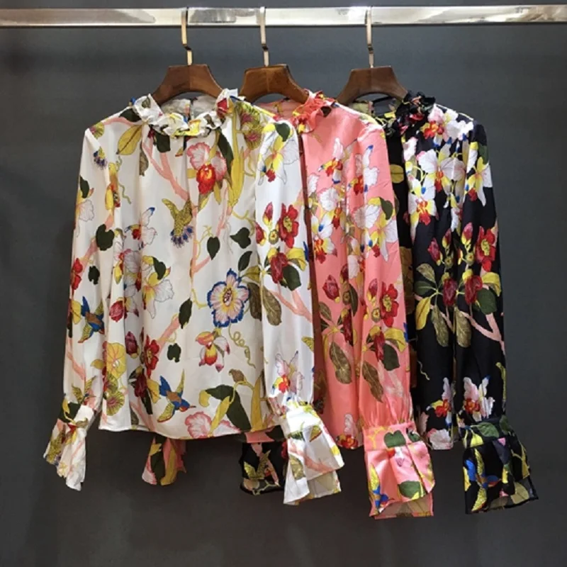 White Pink Black Blouse 2019 New Spring Summer Casual Tops Shirt Woman Charming Floral Print Long Sleeve Shirt Blusas Feminino
White Pink Black Blouse 2019 New Spring Summer Casual Tops Shirt Woman Charming Floral Print Long Sleeve Shirt Blusas Feminino