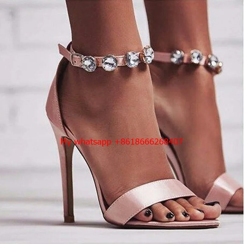 Women Satin Fabric Shoes Thin High Heels Rhinestone Ankle Buckles Ladies Wedding Party Shoes Woman Summer Sandals
Women Satin Fabric Shoes Thin High Heels Rhinestone Ankle Buckles Ladies Wedding Party Shoes Woman Summer Sandals