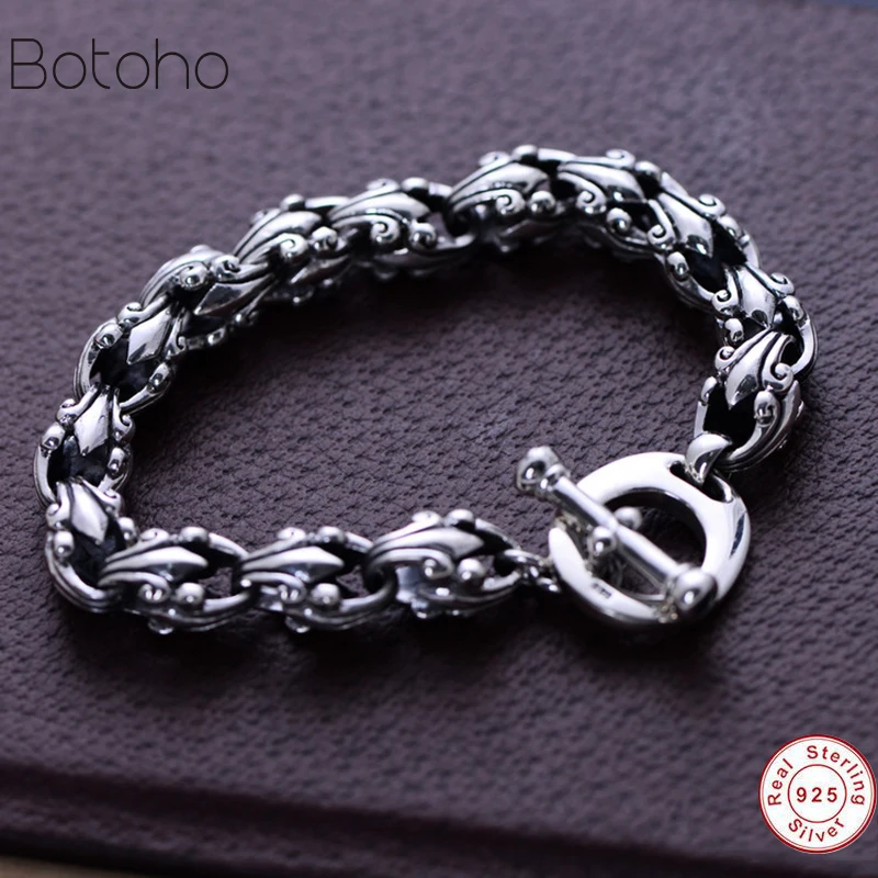 Men bracelet 925 sterling silver Dragon scale bracelet Pure Thai Silver Chain Bracelet Fashion Jewelry Birthday Gift men Charm
Men bracelet 925 sterling silver Dragon scale bracelet Pure Thai Silver Chain Bracelet Fashion Jewelry Birthday Gift men Charm