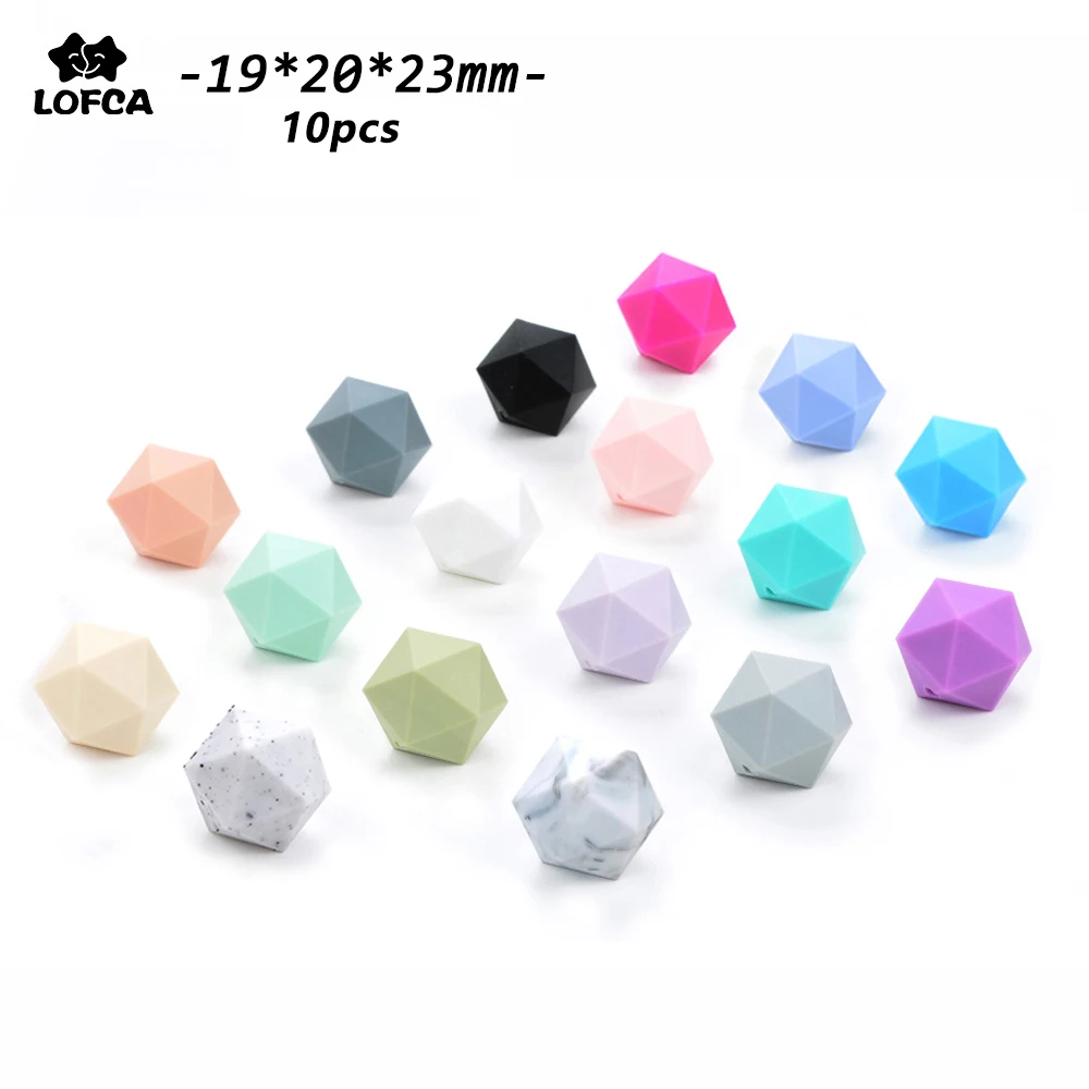 LOFCA Silicone Beads Icosahedron 10pcs Teether Teething Baby Jewelry Necklace Hexagon Teether DIY Soft Food Grade BPA Free
LOFCA Silicone Beads Icosahedron 10pcs Teether Teething Baby Jewelry Necklace Hexagon Teether DIY Soft Food Grade BPA Free