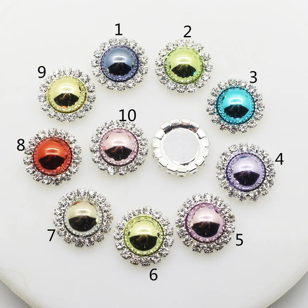 ZMASEY Buttons 16mm Rhinestone Button 10Pcs/Lot Plating UV Handwork Craft Metal Decoration Sewing Accessories
ZMASEY Buttons 16mm Rhinestone Button 10Pcs/Lot Plating UV Handwork Craft Metal Decoration Sewing Accessories