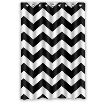 Black and White Chevron Zigzag Pattern Waterproof Bathroom Shower Curtains Shower Rings Included - Polyester Fabric
Black and White Chevron Zigzag Pattern Waterproof Bathroom Shower Curtains Shower Rings Included - Polyester Fabric