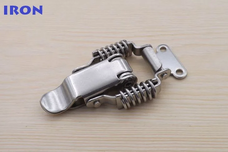 5PC IRON with Nickel Plated 58X15.6mm Spring Toggle Latch Hasp Silver Tone Loaded for Cabinet Cases Box Chests lock CK904 |