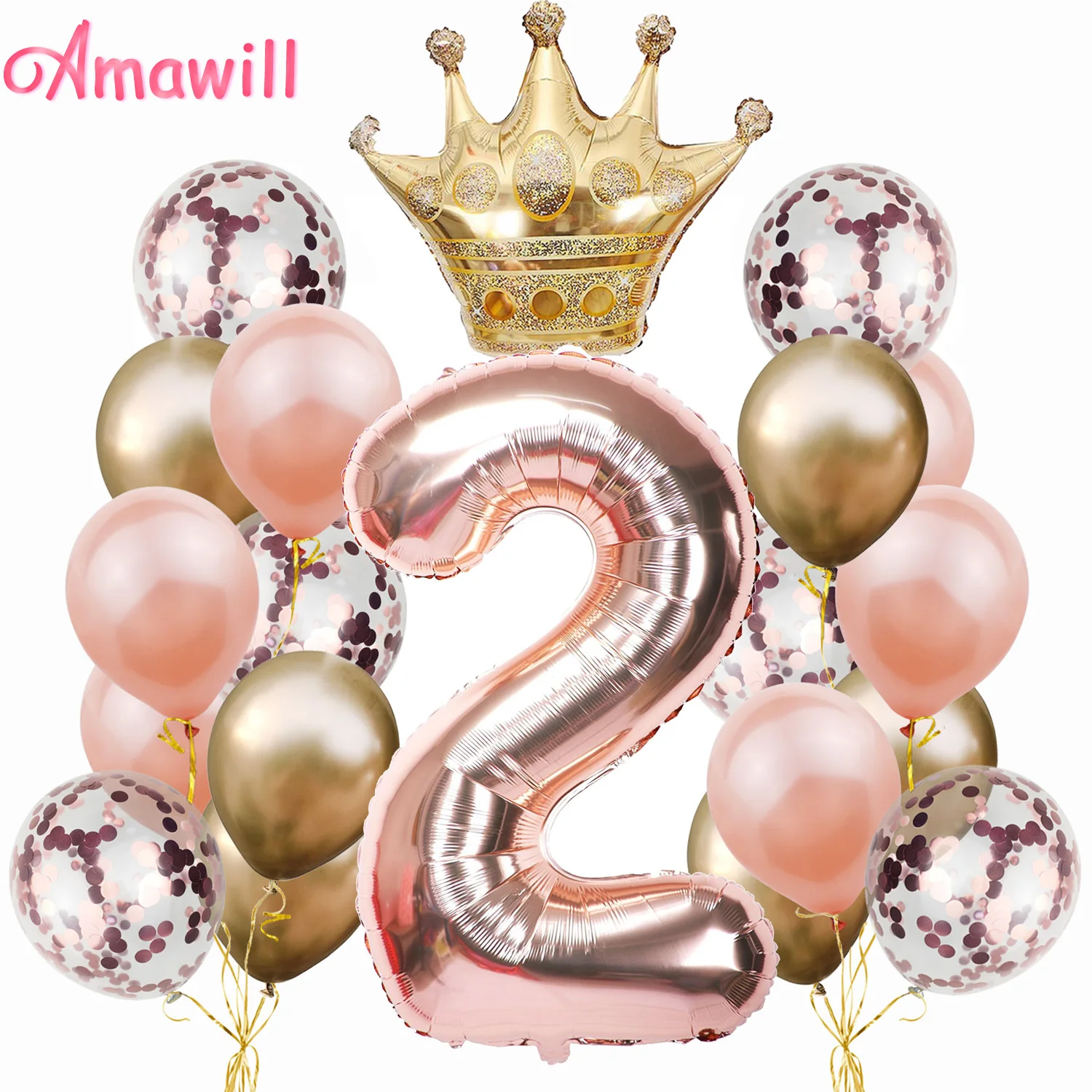 Amawill Baby 2nd Birthday Party Balloon Rose Gold 2 Year Old Number Foil Balloon Set Baby Shower Metallic Chrome Latex Globos 7D
Amawill Baby 2nd Birthday Party Balloon Rose Gold 2 Year Old Number Foil Balloon Set Baby Shower Metallic Chrome Latex Globos 7D