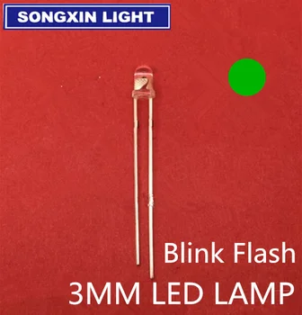 100pcs 3mm GREEN Light-Emitting-Diode Automatic Flashing LED Flash Control Blinking 3mm Blink LED Diodo 1.5HZ danshan G
100pcs 3mm GREEN Light-Emitting-Diode Automatic Flashing LED Flash Control Blinking 3mm Blink LED Diodo 1.5HZ danshan G