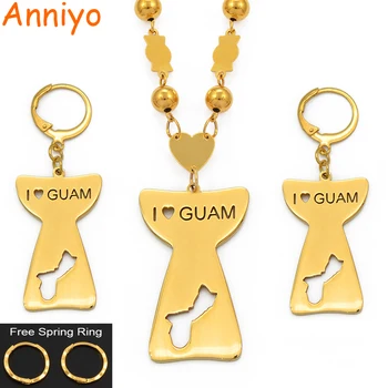 Anniyo I Love Guam & Map Pendant Ball Beads Chain Necklace Earrings for Women Girls Gold Color Guam Jewelry Ethnic Sets #100021
Anniyo I Love Guam & Map Pendant Ball Beads Chain Necklace Earrings for Women Girls Gold Color Guam Jewelry Ethnic Sets #100021