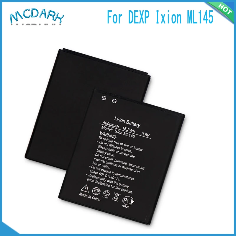 Mcdark 4000mAh Hight capacity for DEXP Ixion ML145 Battery For DEXP Ixion ML145 Phone Replacement Batteries Rechargeable
Mcdark 4000mAh Hight capacity for DEXP Ixion ML145 Battery For DEXP Ixion ML145 Phone Replacement Batteries Rechargeable