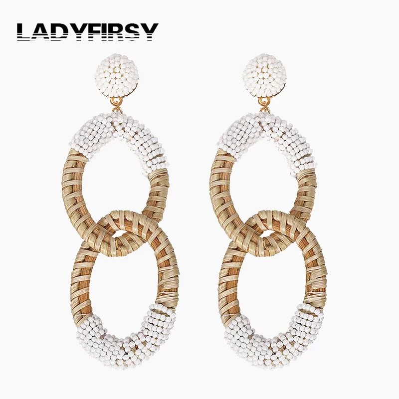 Ladyfirsy Rattan Knit Beads Drop Earrings Bamboo Wooden Handmade for Women Wedding Party Gift Accessories Statement Earrings
Ladyfirsy Rattan Knit Beads Drop Earrings Bamboo Wooden Handmade for Women Wedding Party Gift Accessories Statement Earrings