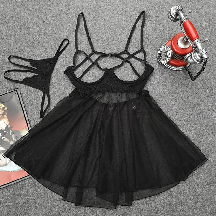 New Open Chest Sexy Babydoll Lingerie Dress Women Suspender Nightdress Lace Mesh Seductive Nightgown Sleepwear Night Dress
New Open Chest Sexy Babydoll Lingerie Dress Women Suspender Nightdress Lace Mesh Seductive Nightgown Sleepwear Night Dress