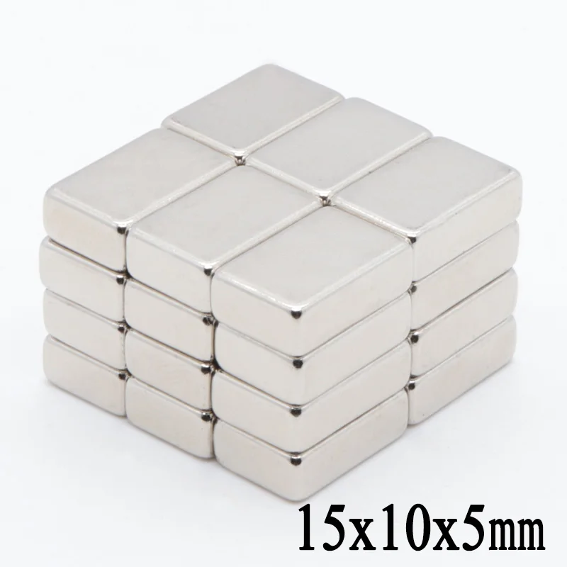 50pcs 15mmx10mmx5mm Super Strong magnets 15x10x5mm Block NdFeB Cuboid Rare Earth Neodymium Magnets 15x10x5 mm
50pcs 15mmx10mmx5mm Super Strong magnets 15x10x5mm Block NdFeB Cuboid Rare Earth Neodymium Magnets 15x10x5 mm