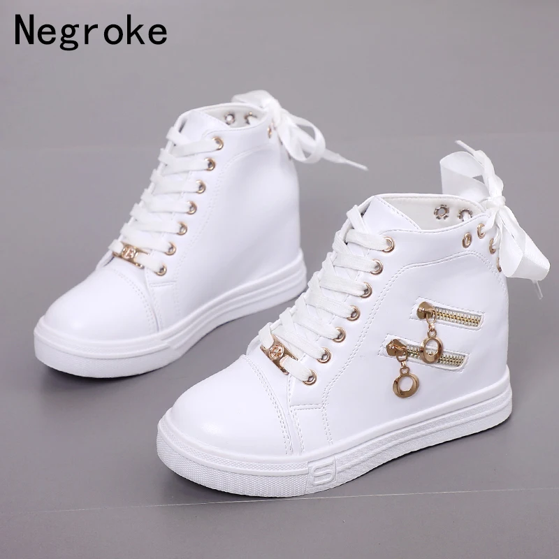 2019 Spring Women Vulcanize Casual Platform Shoes High Heels Heighten Shoes Woman Wedges Women Shoes Sneakers Black White
2019 Spring Women Vulcanize Casual Platform Shoes High Heels Heighten Shoes Woman Wedges Women Shoes Sneakers Black White