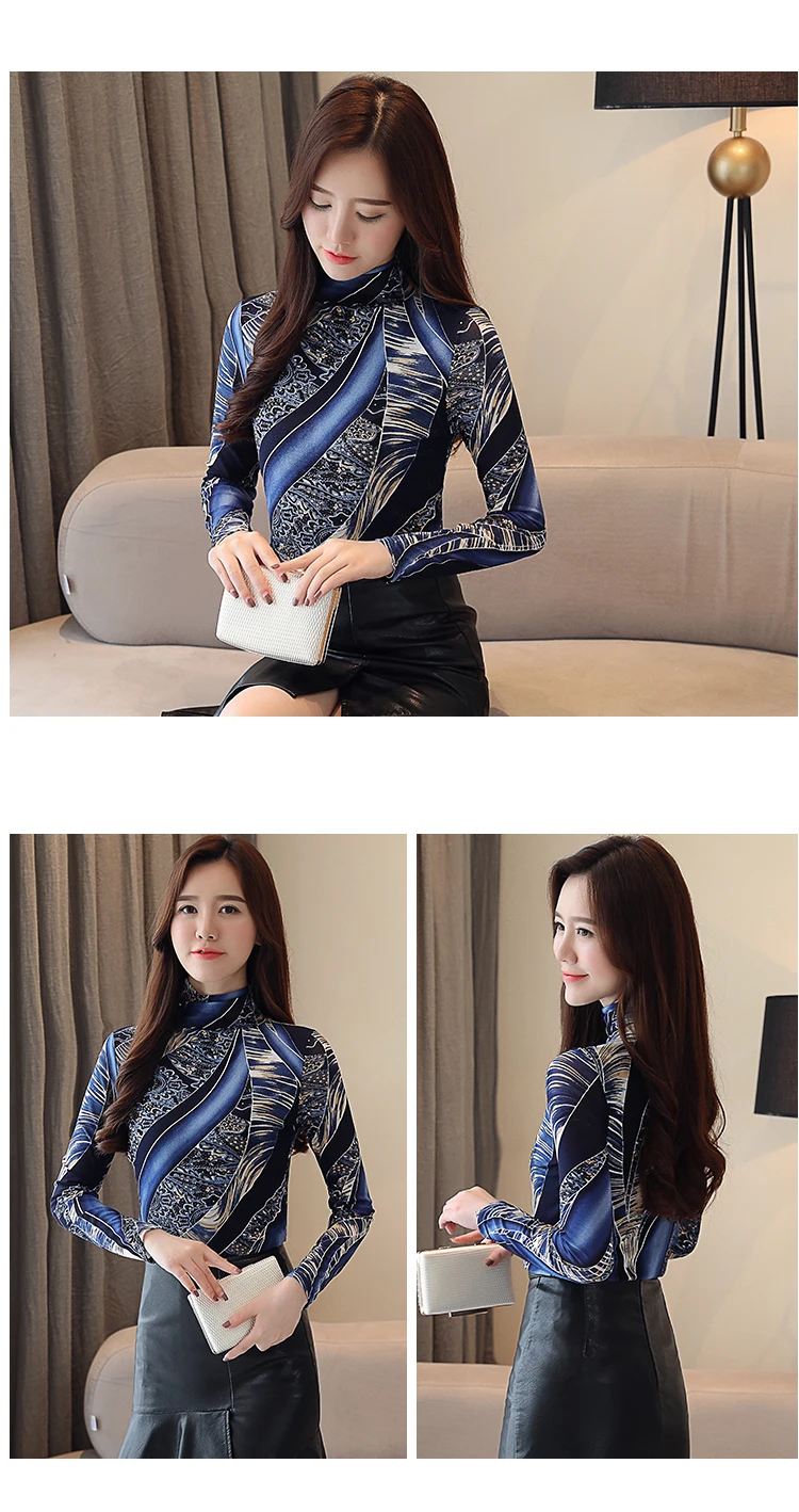 Autumn Plus Size 3XL Long Sleeve Shirt Women Fashion Woman Blouses 2019 Print Lace Blouse Womens Tops and Blouses Blusas 1085 40 28