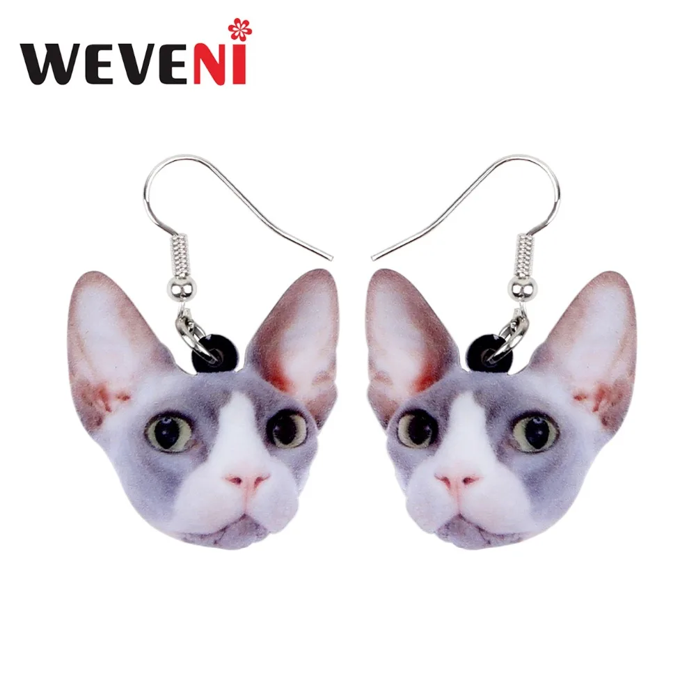 WEVENI Acrylic Novelty Kitten Cat Earrings Big Long Dangle Drop Fashion Animal Jewelry For Women Girls Ladies Teens Wholesale
WEVENI Acrylic Novelty Kitten Cat Earrings Big Long Dangle Drop Fashion Animal Jewelry For Women Girls Ladies Teens Wholesale