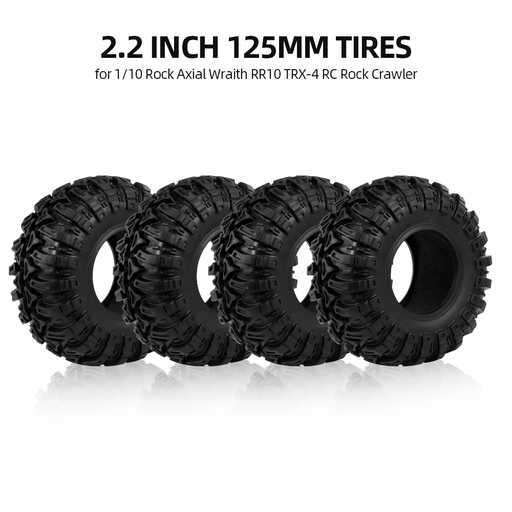 4Pcs 2.2 Inch 125mm 1/10 RC Rock Crawler Tires for 1:10 Rock Axial Wraith RR10 RC Rock Crawler Truck RC Parts Accessories
4Pcs 2.2 Inch 125mm 1/10 RC Rock Crawler Tires for 1:10 Rock Axial Wraith RR10 RC Rock Crawler Truck RC Parts Accessories
