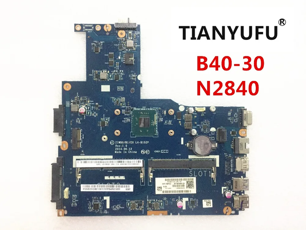 NEW LA-B102P ZIWB0/B1/E0 LAPTOP MOTHERBOARD FOR LENOVO B40-30 motherboard with N2840 CPU no fingerprint connector tested 100%
NEW LA-B102P ZIWB0/B1/E0 LAPTOP MOTHERBOARD FOR LENOVO B40-30 motherboard with N2840 CPU no fingerprint connector tested 100%