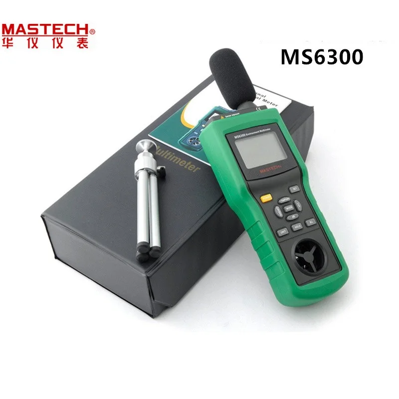 Mastech MS6300 Digital Multifunction Environment Meter Temperature Humidity Sound Air Flow Tester luminometer Anemometer
Mastech MS6300 Digital Multifunction Environment Meter Temperature Humidity Sound Air Flow Tester luminometer Anemometer