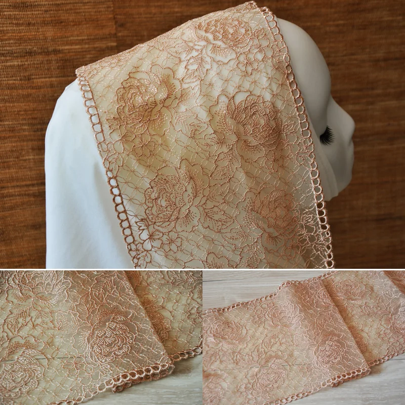10 meter 17cm 6.69" wide champagne tulle gauze mesh embroidered tapes lace trim ribbon fabric S5Q106HB18011632
10 meter 17cm 6.69" wide champagne tulle gauze mesh embroidered tapes lace trim ribbon fabric S5Q106HB18011632