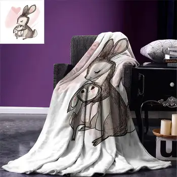 Kids Throw Blanket Sketch Artwork of a Young Bunny with His Mom Happy Mother`s Day Theme Warm Microfiber Blanket
Kids Throw Blanket Sketch Artwork of a Young Bunny with His Mom Happy Mother`s Day Theme Warm Microfiber Blanket