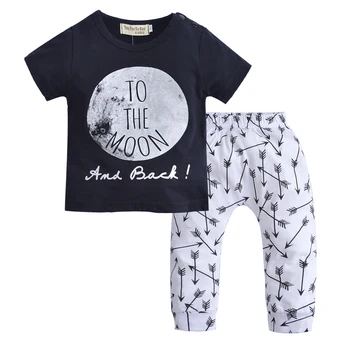 2019 New Fashion Infant Clothing Set Long-sleeved Letter TO THE MOON T-shirt+ Arrow Pants 2pcs Newborn Toddler Baby Boy Clothes
2019 New Fashion Infant Clothing Set Long-sleeved Letter TO THE MOON T-shirt+ Arrow Pants 2pcs Newborn Toddler Baby Boy Clothes