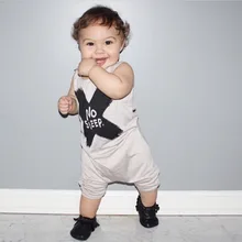 Novo 2018 macacão de bebê de verão de algodão do bebê recém-nascido menino menina roupas de bebê roupa infantil macacão sem dormir roupas de impressão(China)