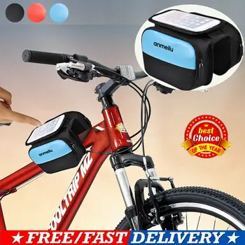 Waterproof Cycling Bag Bike Bicycle Front Frame Pannier Tube Bag For Cell Phone Zipper Sundries Storage Bags
Waterproof Cycling Bag Bike Bicycle Front Frame Pannier Tube Bag For Cell Phone Zipper Sundries Storage Bags