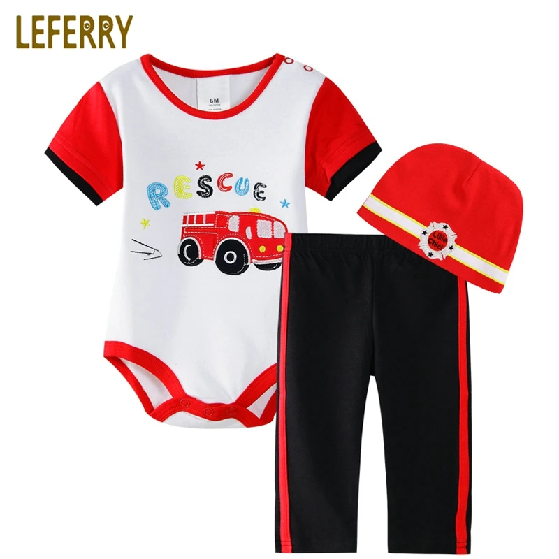 Baby Boys Clothing Sets 3PCS Short Sleeve Baby Bodysuits + Pants + Hats Newborn Infant Clothing Cotton Baby Boy Clothes
Baby Boys Clothing Sets 3PCS Short Sleeve Baby Bodysuits + Pants + Hats Newborn Infant Clothing Cotton Baby Boy Clothes