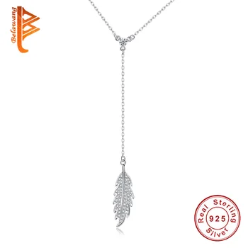 BELAWANG 2019 Christmas Gift 925 Sterling Silver Feather Crystal Pendants Necklace Link Chain Necklaces Choker For Women Jewelry
BELAWANG 2019 Christmas Gift 925 Sterling Silver Feather Crystal Pendants Necklace Link Chain Necklaces Choker For Women Jewelry