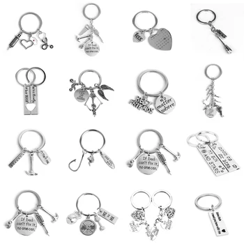 

Creative Friendship Keychain Father's Day Gifts Dad Can't Fix It No One Do It Pendant Key Rings Teacher Key Holder Accessories