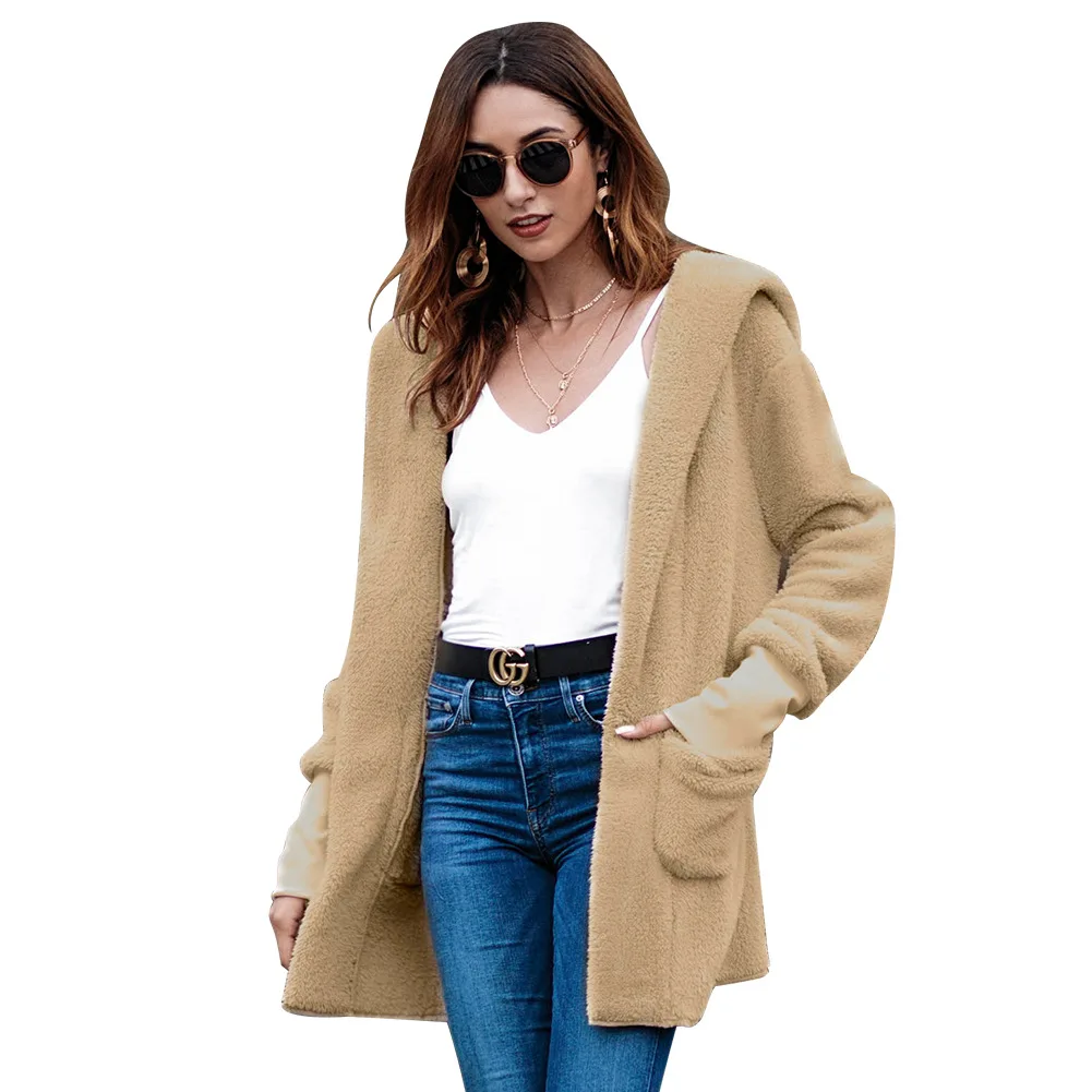 High Quality Elegant women faux fur coat streetwear Autumn winter warm plush coat Female plus size overcoat Hooded Jacket
High Quality Elegant women faux fur coat streetwear Autumn winter warm plush coat Female plus size overcoat Hooded Jacket