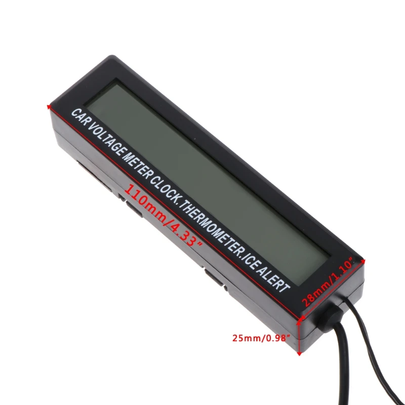 Digital LCD Clock Car Voltmeter Thermometer Battery Voltage Temprerature Monitor 12V/24V #0406
Digital LCD Clock Car Voltmeter Thermometer Battery Voltage Temprerature Monitor 12V/24V #0406