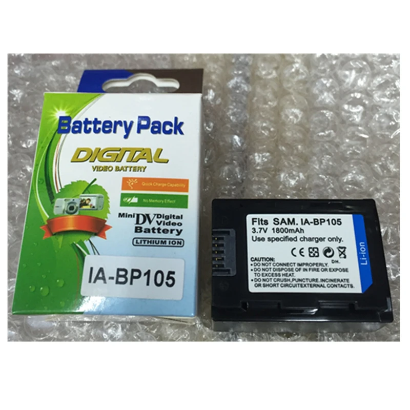 IA-BP105 IABP105 литиевые батареи IA-BP105E/R Цифровая камера Аккумулятор для SAMSUNG SMX-F40 F44 F50 F70
