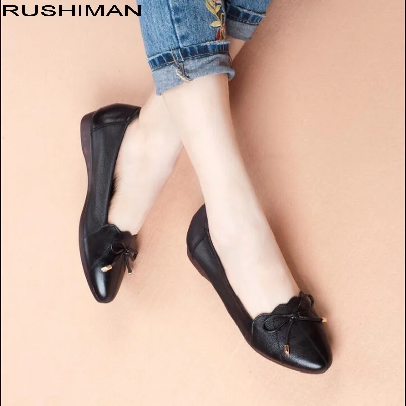 RUSHIMAN women shoes women genuine leather flat shoes Casual Work Loafers Ballet Flats fashion female casual single shoes
RUSHIMAN women shoes women genuine leather flat shoes Casual Work Loafers Ballet Flats fashion female casual single shoes