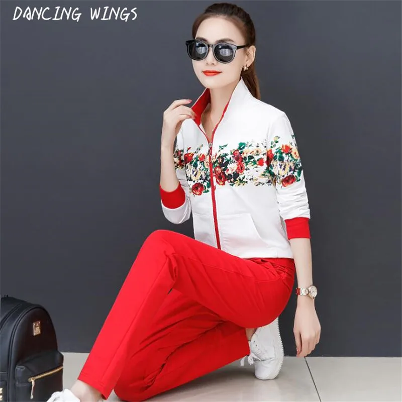 Spring women two piece outfits Sweet Floral Print Sweatershirt Tops And Trousers Sets Causal Zipper Female Tracksuits
Spring women two piece outfits Sweet Floral Print Sweatershirt Tops And Trousers Sets Causal Zipper Female Tracksuits