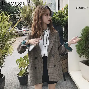 2020 New Korean Plaid Suit Jackets Women Spring Autumn Blazer Coats loose Chic Outerwear Female Tops V311
2020 New Korean Plaid Suit Jackets Women Spring Autumn Blazer Coats loose Chic Outerwear Female Tops V311