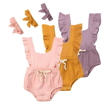 Casual Newborn Baby Girls Summer Bodysuits Clothes Little Baby Cute Ruffle Solid Bow Jumpsuits+Headbands 2pcs Outfits Clothing
Casual Newborn Baby Girls Summer Bodysuits Clothes Little Baby Cute Ruffle Solid Bow Jumpsuits+Headbands 2pcs Outfits Clothing