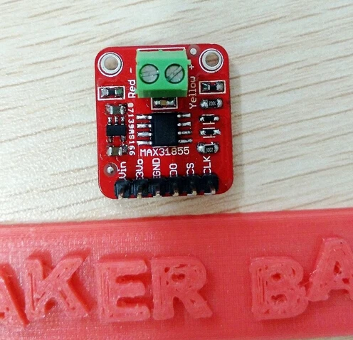 MAX31855 K Type Thermocouple Breakout Board module Temperature -200c to 1350C 3.3v -5v for K type thermocouple
MAX31855 K Type Thermocouple Breakout Board module Temperature -200c to 1350C 3.3v -5v for K type thermocouple