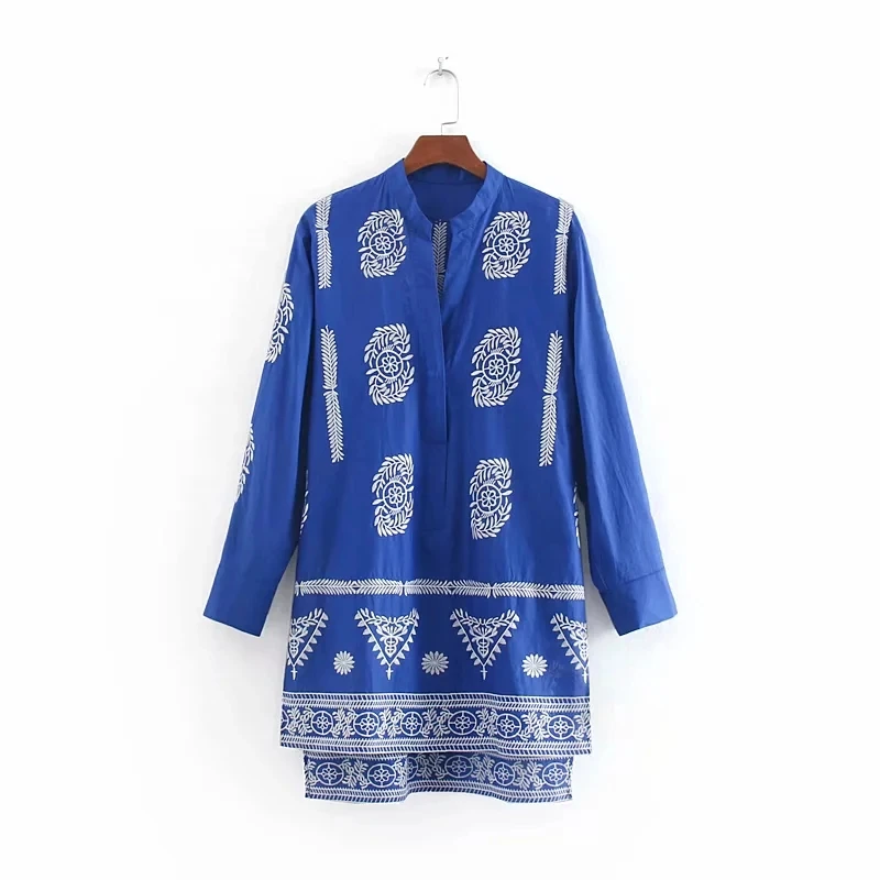 Contrast Color Printing Side Slit Women Shirt Leisure Female Long Sleeves Blouse 2019 Summer Lady Loose Tops S5938
Contrast Color Printing Side Slit Women Shirt Leisure Female Long Sleeves Blouse 2019 Summer Lady Loose Tops S5938