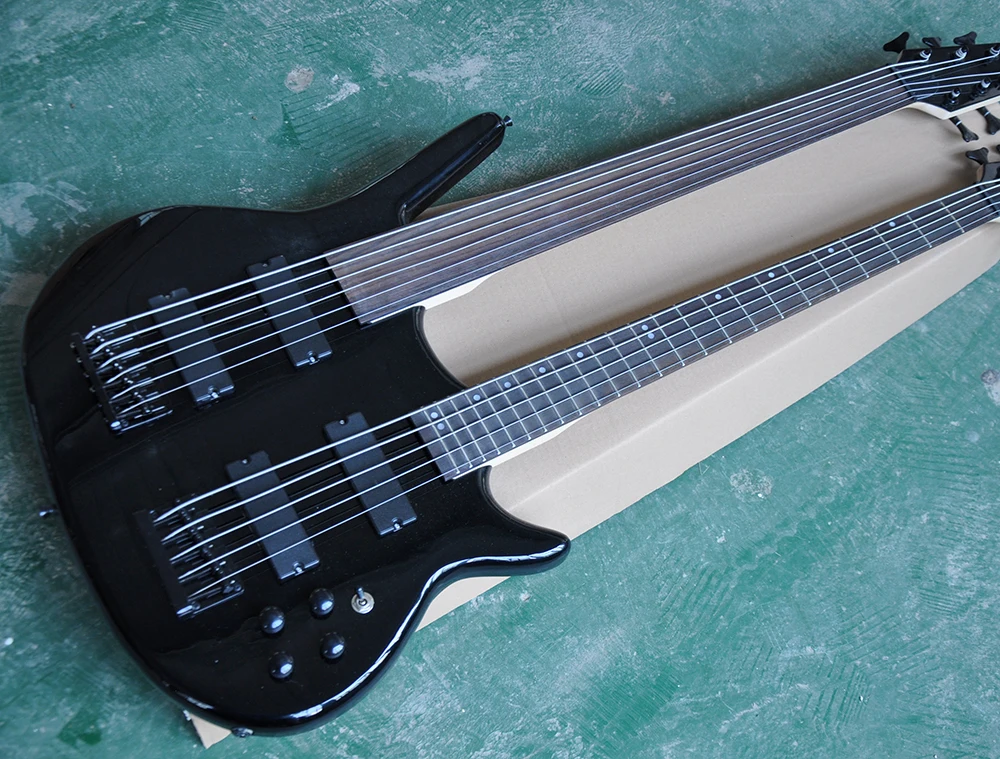 6+5 Strings Black Double Neck Electric Guitar with Rosewood Fretboard,Bolt On Neck,offering customized services
6+5 Strings Black Double Neck Electric Guitar with Rosewood Fretboard,Bolt On Neck,offering customized services