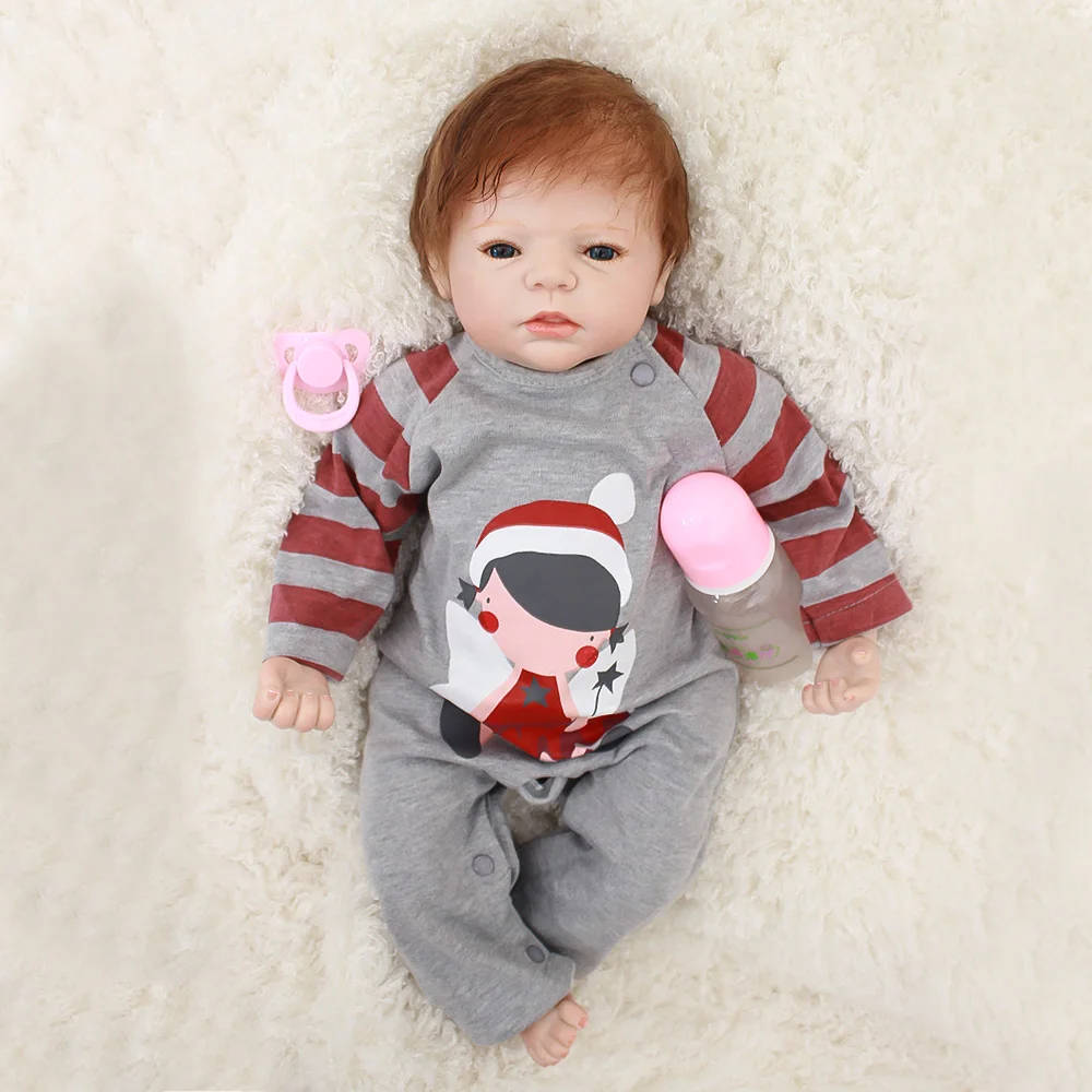 22'' bebes reborn alive bonecas handmade Lifelike Reborn Baby boy Doll soft Body Vinyl Silicone with Pacifier child gift
22'' bebes reborn alive bonecas handmade Lifelike Reborn Baby boy Doll soft Body Vinyl Silicone with Pacifier child gift