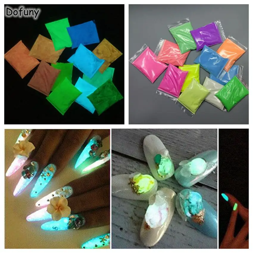 50g/bag Glowing Nail Glitter phosphor Powder pigment Fluorescent Effect Glow in Dark Nail glitter Decorations Luminous Powder
50g/bag Glowing Nail Glitter phosphor Powder pigment Fluorescent Effect Glow in Dark Nail glitter Decorations Luminous Powder