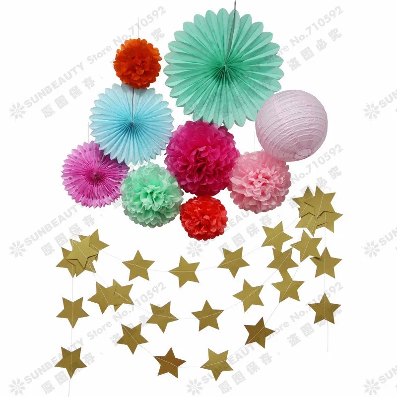 10pcs Star Banner Paper Crafts Paper Lantern Paper Fans Pom Poms Wedding Birthday Baby ShowerParty Decor 
10pcs Star Banner Paper Crafts Paper Lantern Paper Fans Pom Poms Wedding Birthday Baby ShowerParty Decor