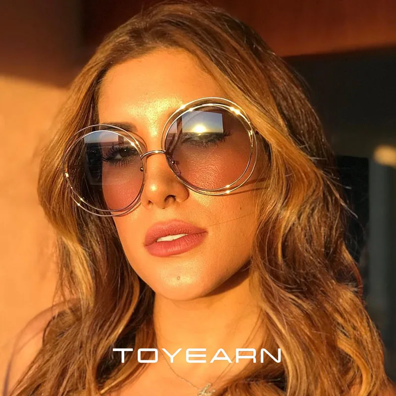 TOYEARN Vintage Brand Designer Steampunk Round Sunglasses Women Circle Gradient Oversized Sun Glasses For Female Mirror Shades
TOYEARN Vintage Brand Designer Steampunk Round Sunglasses Women Circle Gradient Oversized Sun Glasses For Female Mirror Shades
