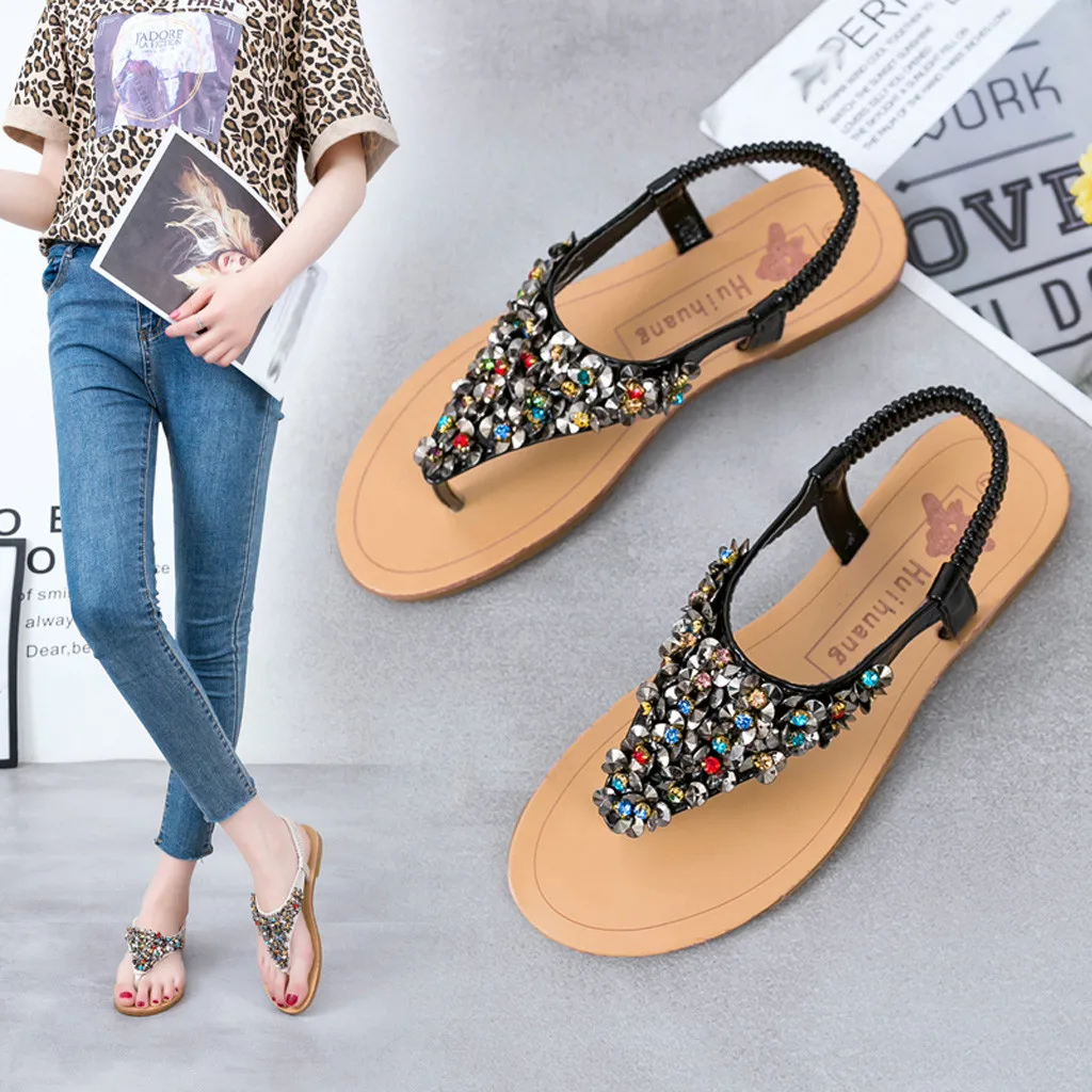 Women's Elastic Band Rhinestone Sequins Flip Flops Waterproof Platform Sandals summer genuine leather women sandals
Women's Elastic Band Rhinestone Sequins Flip Flops Waterproof Platform Sandals summer genuine leather women sandals