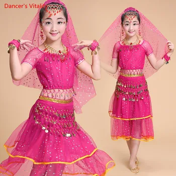 New Style Kids Belly Dancing Costume Oriental Dance Costumes Dancer Belly Dancing Clothes Indian Dance For Kids 3 / 7pcs / set
New Style Kids Belly Dancing Costume Oriental Dance Costumes Dancer Belly Dancing Clothes Indian Dance For Kids 3 / 7pcs / set