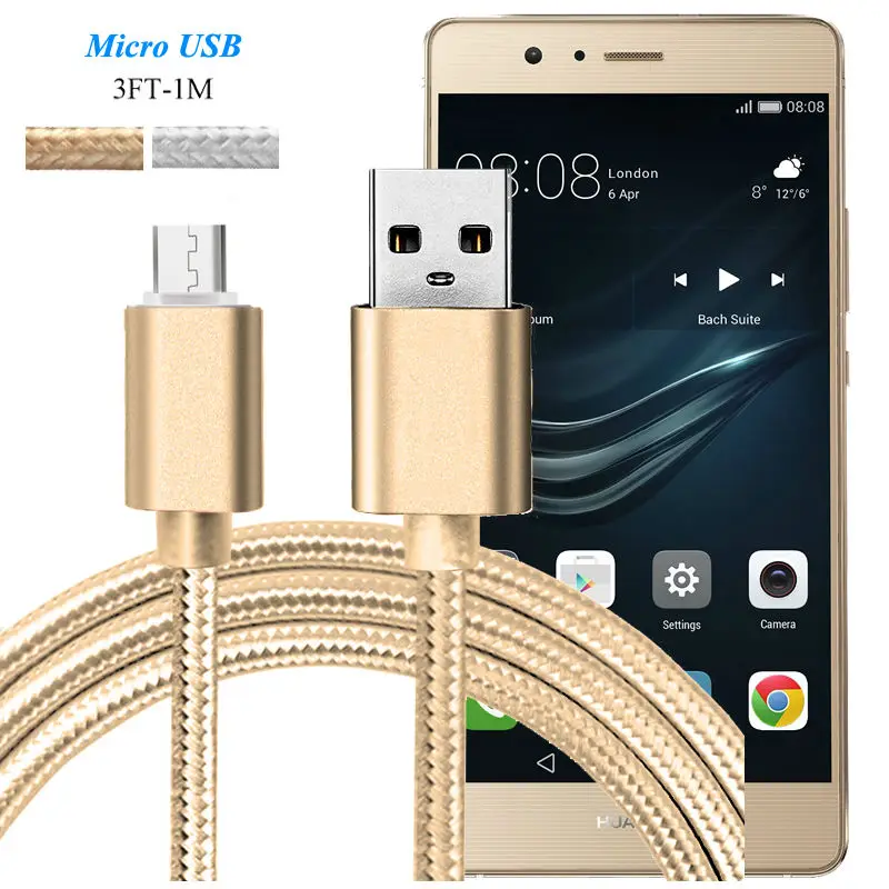 3FT Aluminum Nylon Micro USB Sync & Fast Charger Cable for Huawei Honor 7x 6X 5X Play 5A 4X G8 G7 Data Sync Charging Cable
3FT Aluminum Nylon Micro USB Sync & Fast Charger Cable for Huawei Honor 7x 6X 5X Play 5A 4X G8 G7 Data Sync Charging Cable